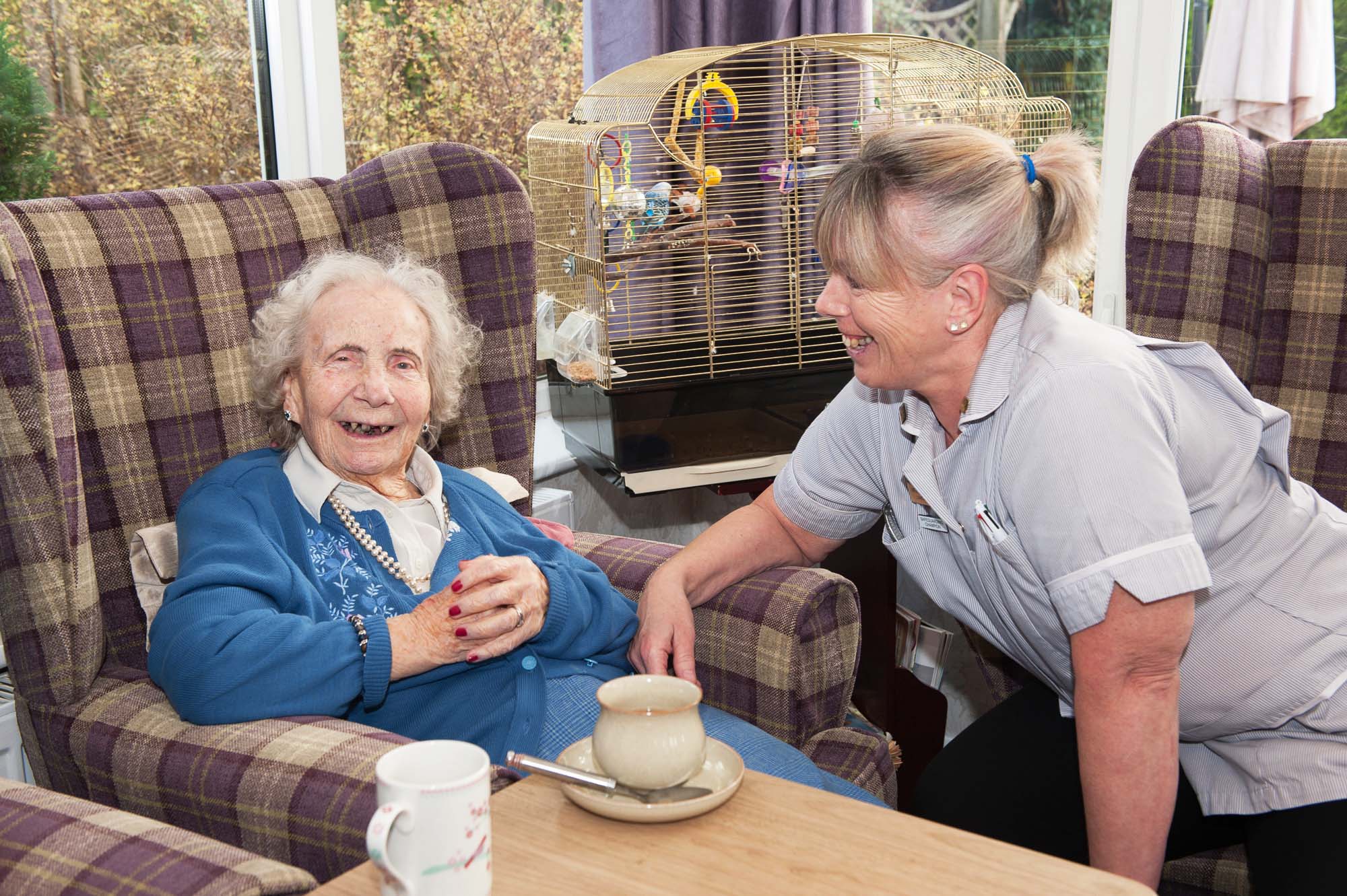 Care assistant with resident